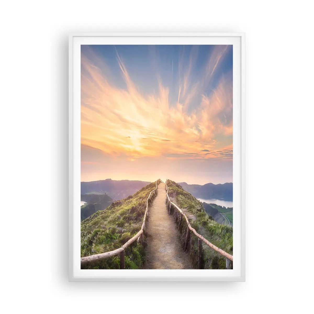 Affiche dans un cadre blanc - Poster - Proche du ciel - 70x100 cm