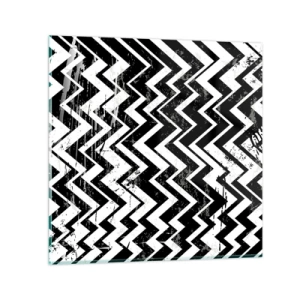 Impression sur verre - Image sur verre - Zig-blanc, zag-noir - 30x30 cm