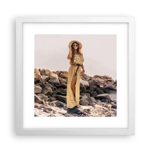 Affiche dans un cadre blanc - Poster - La magie des pierres - 30x30 cm