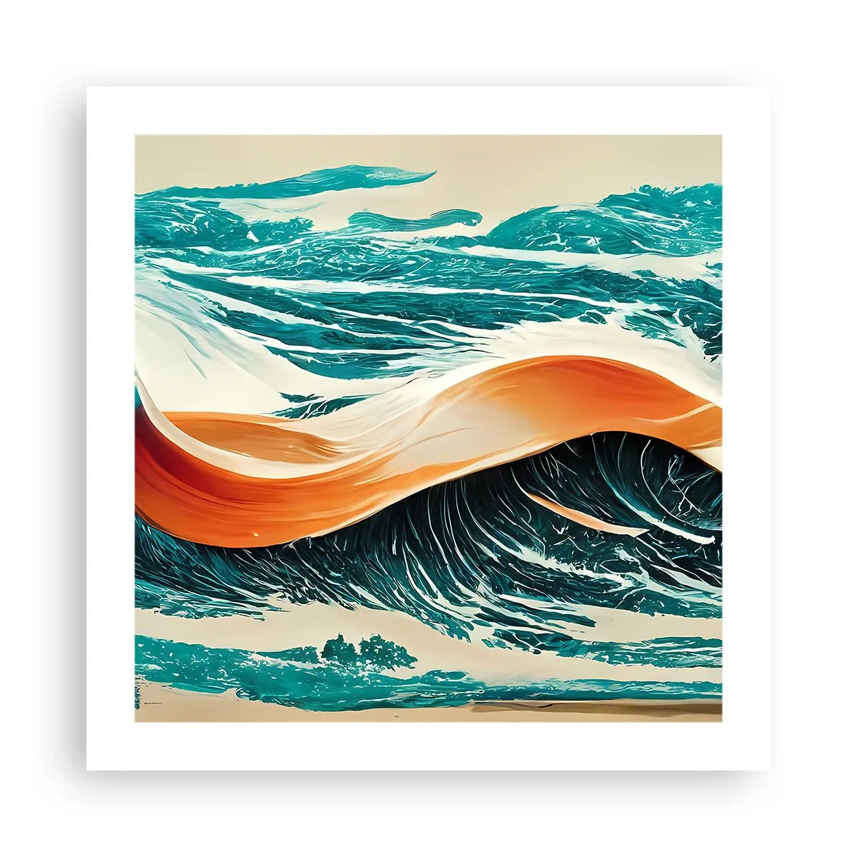 Affiche - Poster - Le rêve d'un surfeur - 50x50 cm
