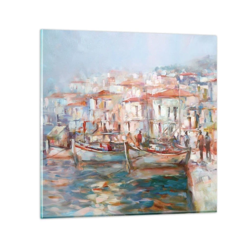 Impression sur verre - Image sur verre - Vacances pastelles - 30x30 cm