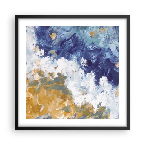 Affiche dans un cadre noir - Poster - Danse des éléments - 50x50 cm