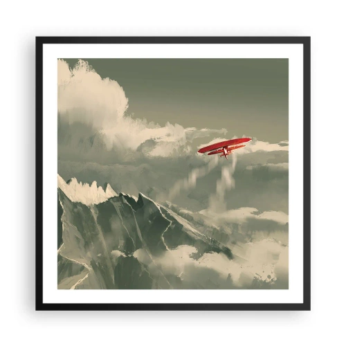 Affiche dans un cadre noir - Poster - Pionnier intrépide - 60x60 cm