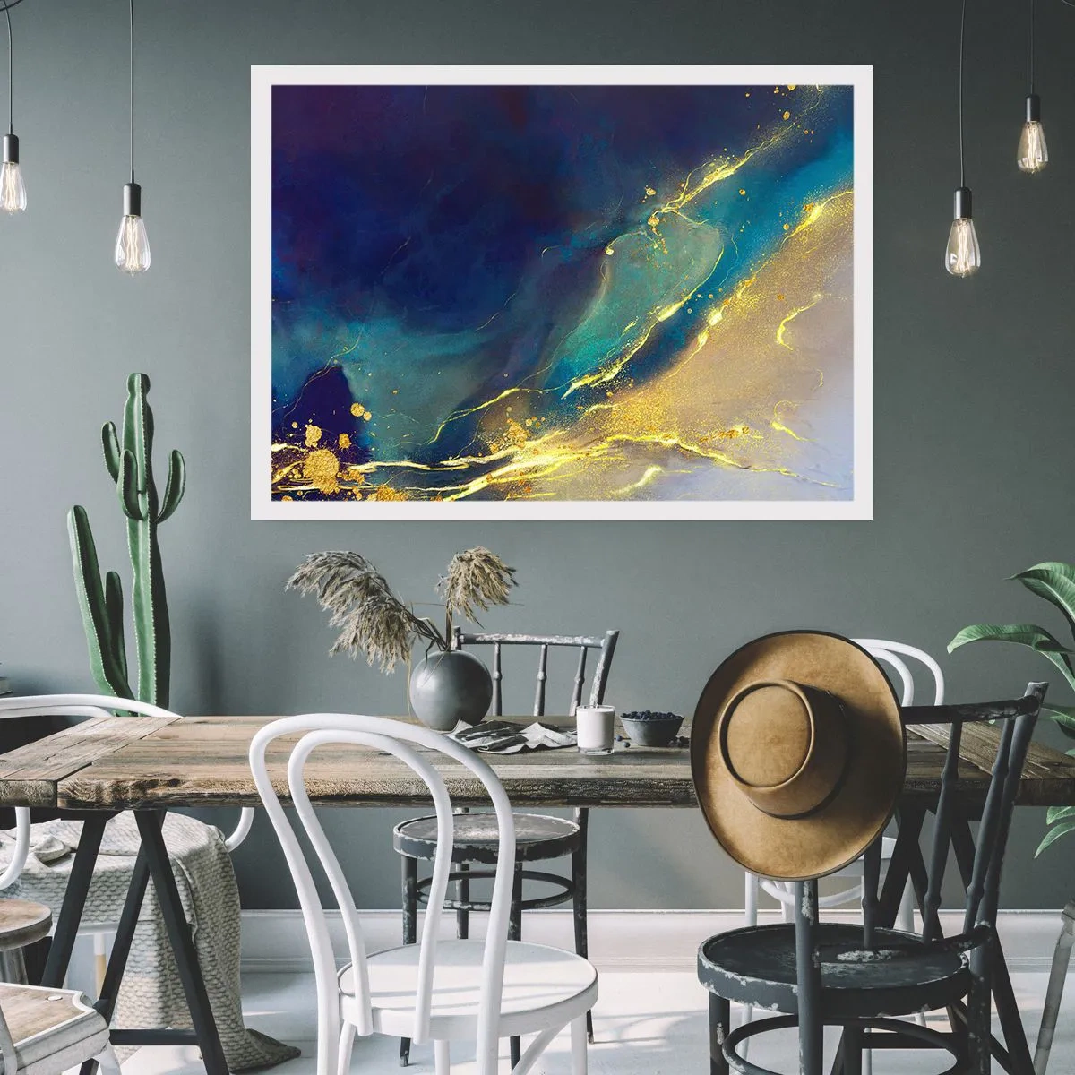 Affiche - Poster - Coulée d'or - 70x50 cm