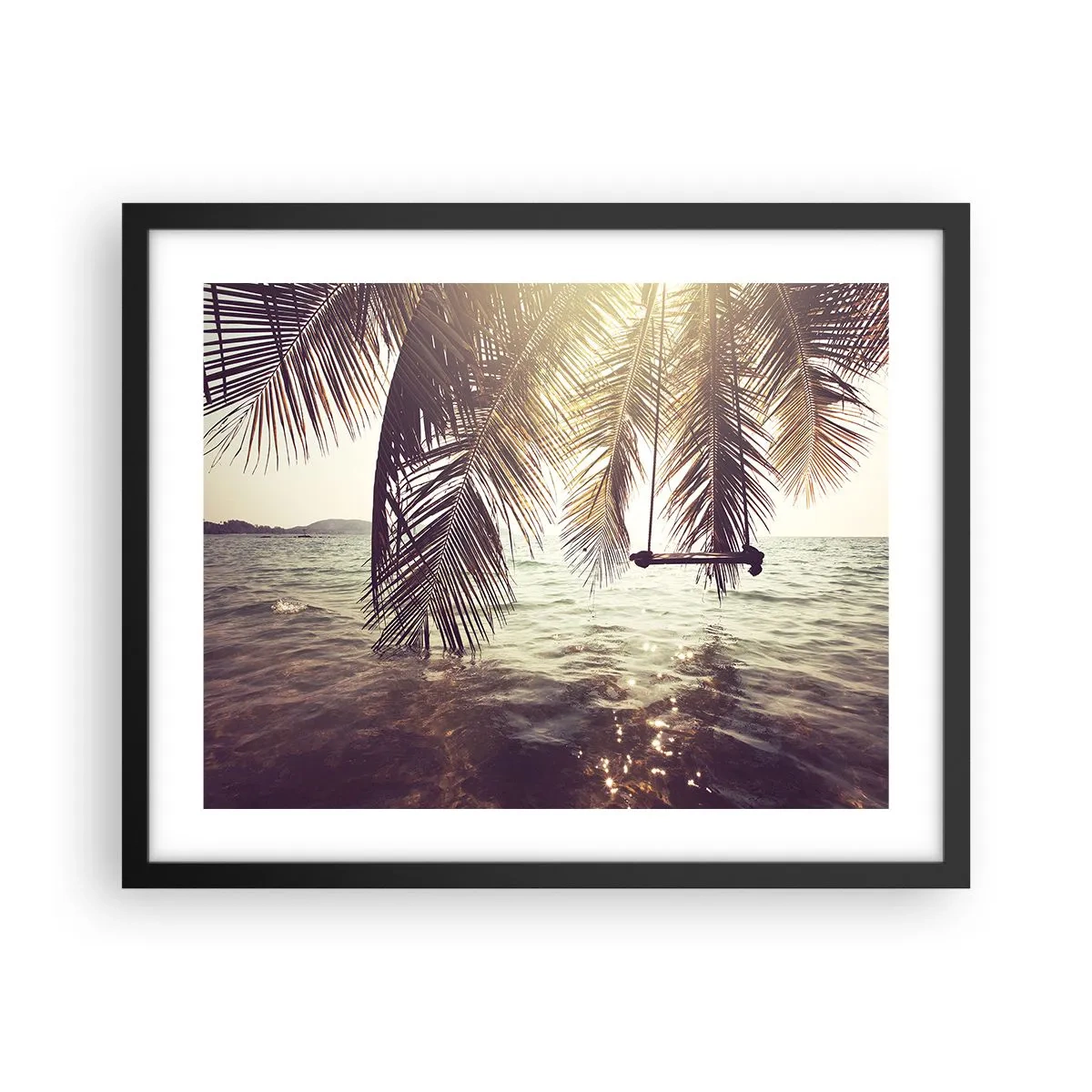 Affiche dans un cadre noir - Poster - Vous pouvez vous balancer dans les nuages à volonté - 50x40 cm