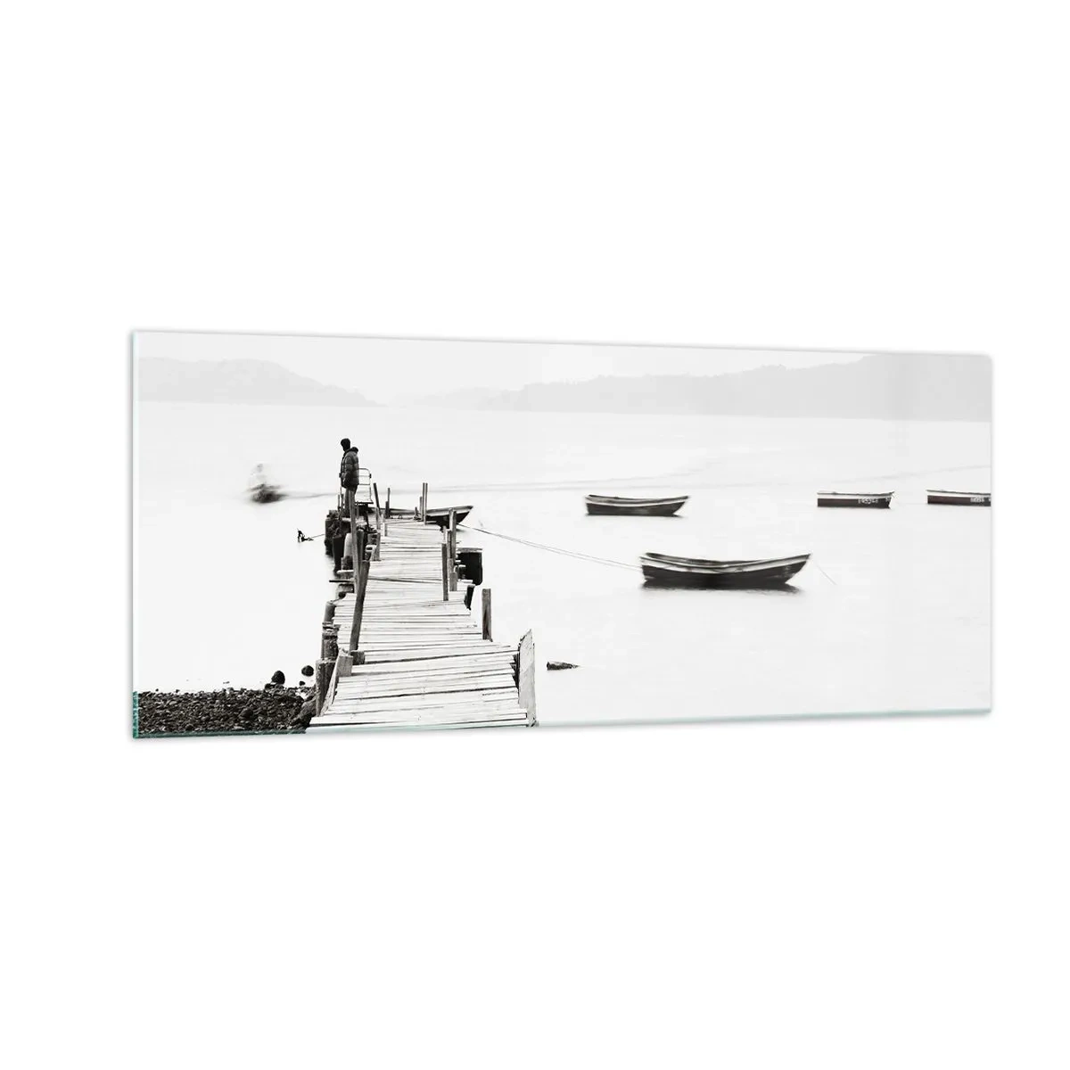 Impression sur verre - Image sur verre - Calme et propre au bord de l'eau - 100x40 cm