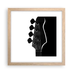 Affiche dans un chêne clair - Poster - Silence de roche - 30x30 cm