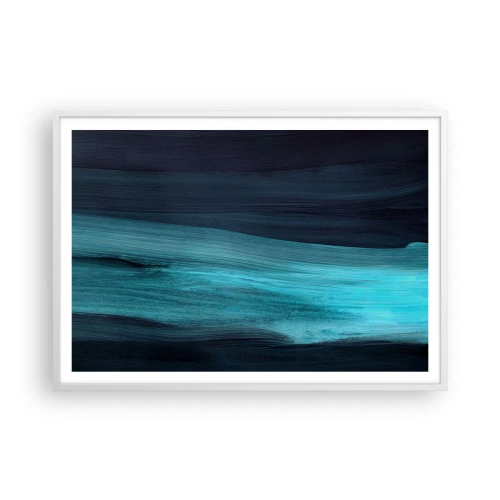 Affiche dans un cadre blanc - Poster - Suivez le courant - 100x70 cm