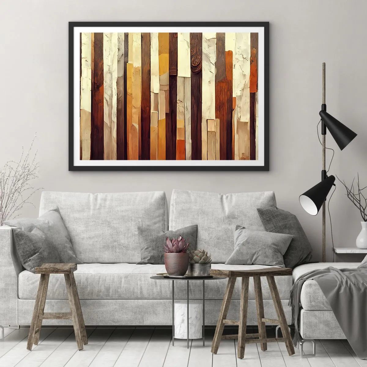 Affiche dans un cadre noir - Poster - Hymne des arbres forestiers - 91x61 cm