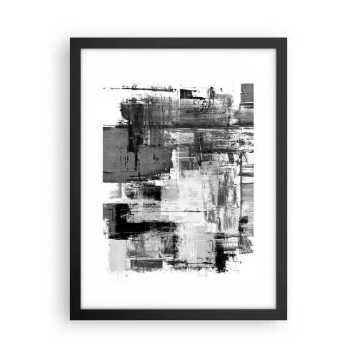 Affiche dans un cadre noir - Poster - Le gris est beau - 30x40 cm