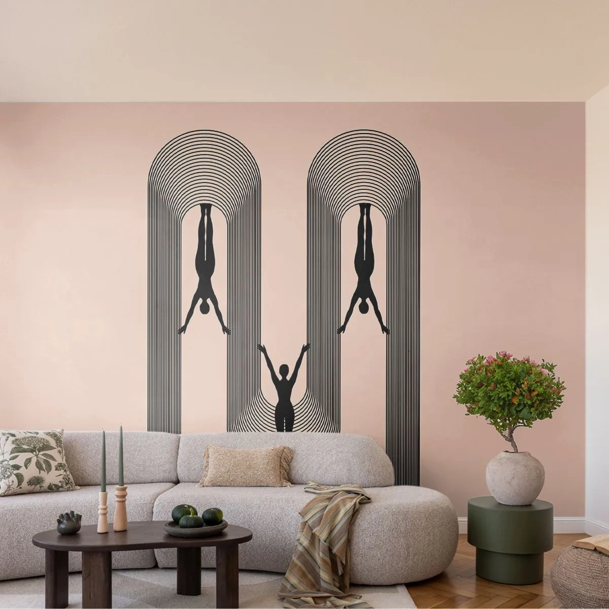 Papier Peint Photo Premium Canvas - Les jambes en l’air - Surréalisme, Corps, Yoga - 250x175 cm