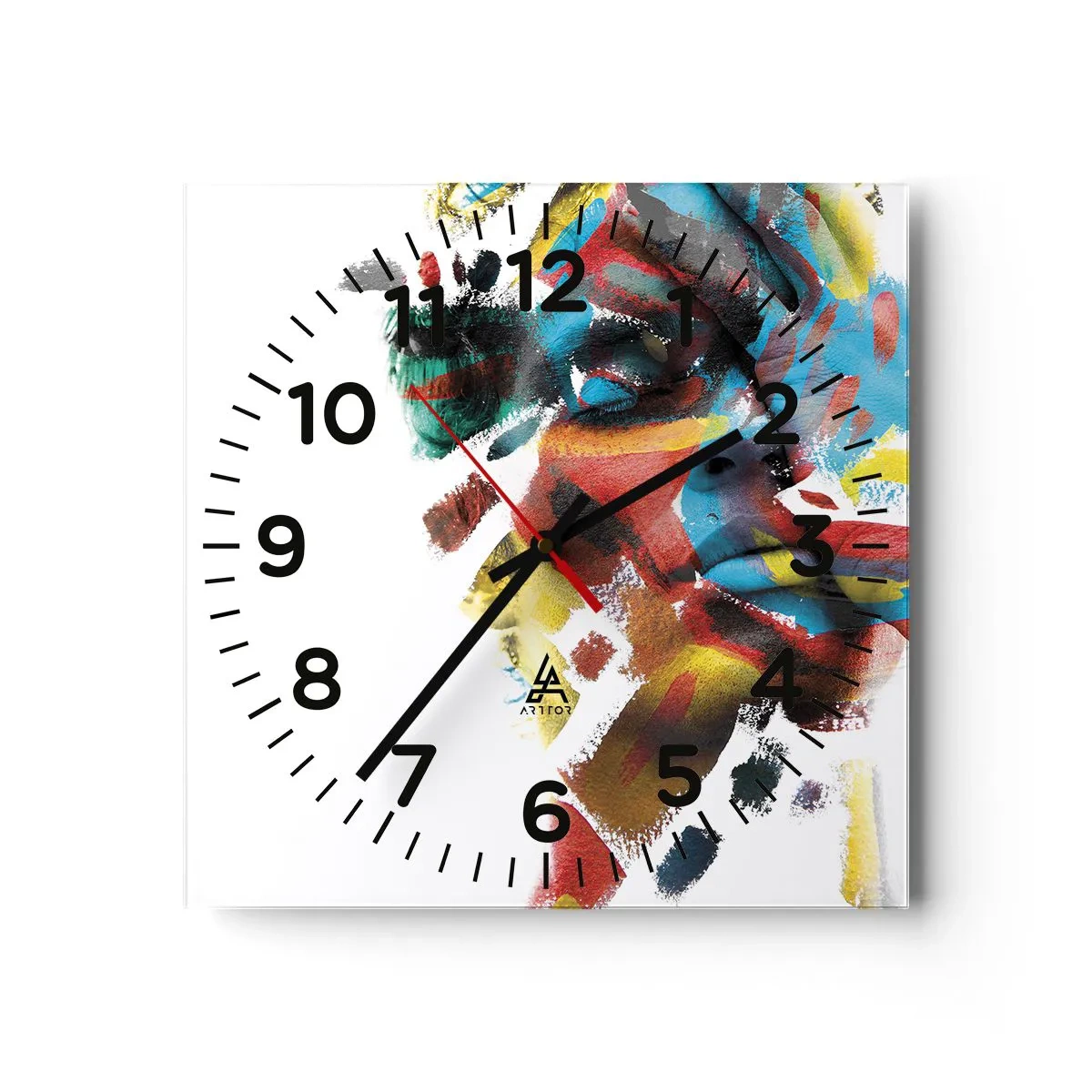 Horloge murale - Pendule murale - Personnalité colorée - 40x40 cm