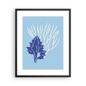 Affiche dans un cadre noir - Poster - Formes feuillues - 40x50 cm