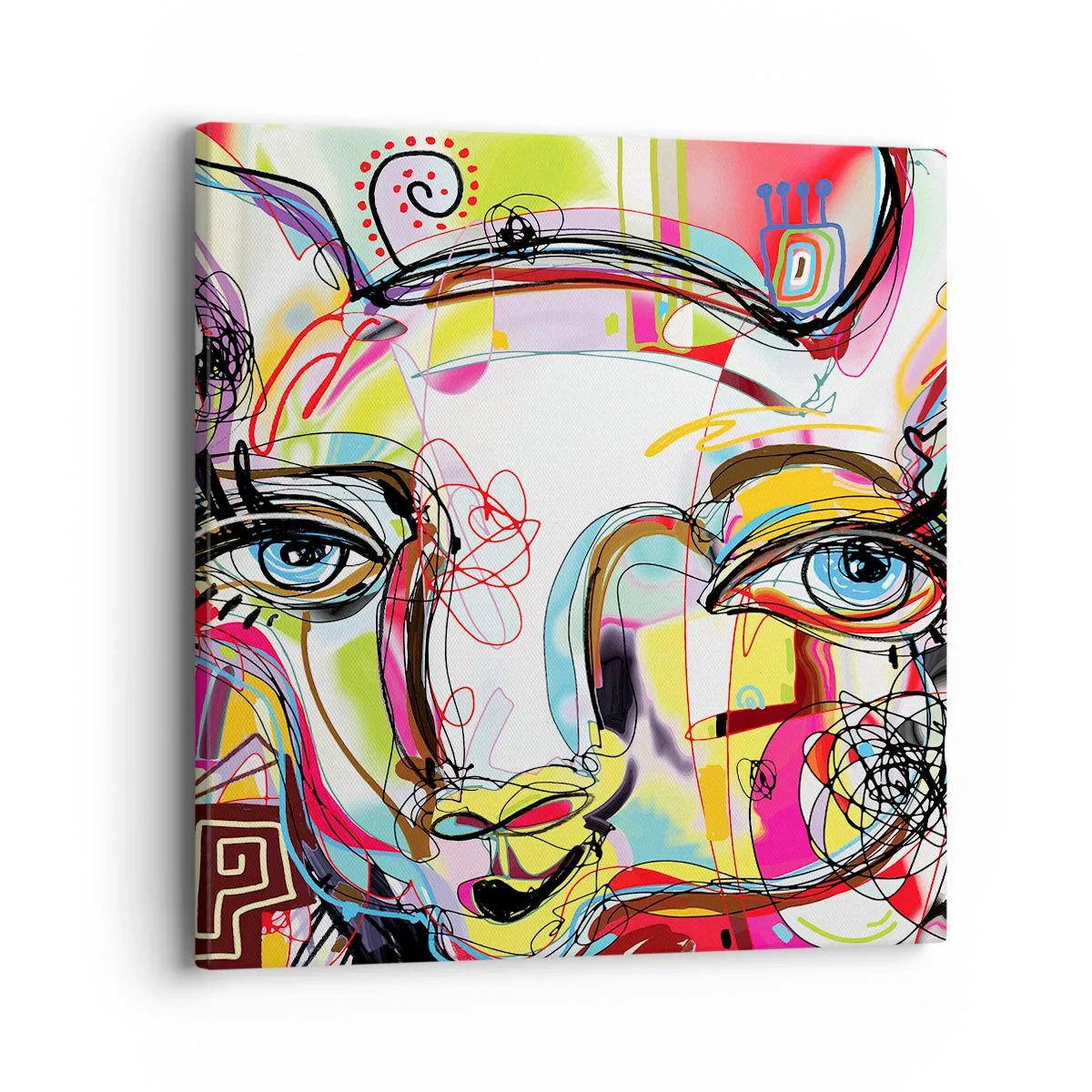 Impression sur toile - Image sur toile - La richesse de l'Art du chat - 40x40 cm