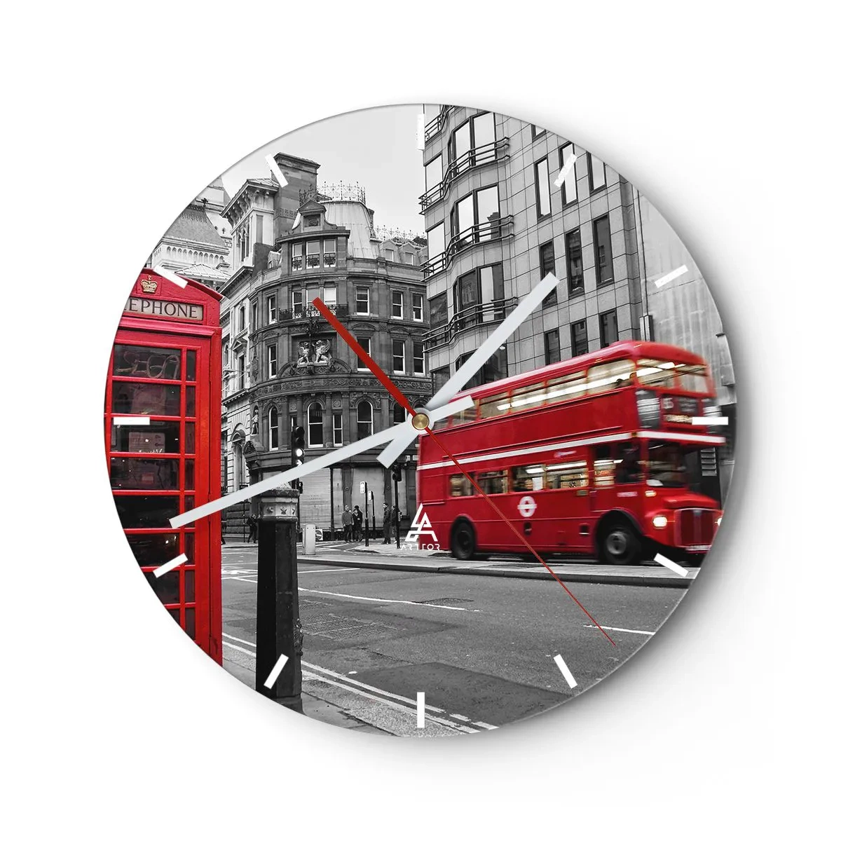 Horloge murale - Pendule murale - Le plus rouge d'Europe - 40x40 cm