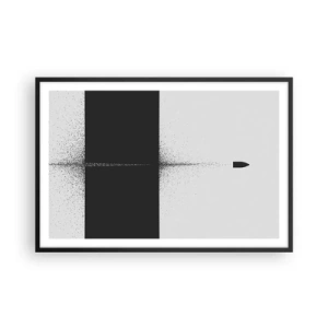 Affiche dans un cadre noir - Poster - Droit au but - 91x61 cm