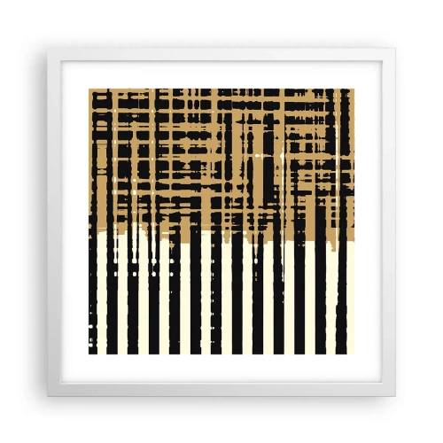 Affiche dans un cadre blanc - Poster - Abstraction architecturale - 40x40 cm