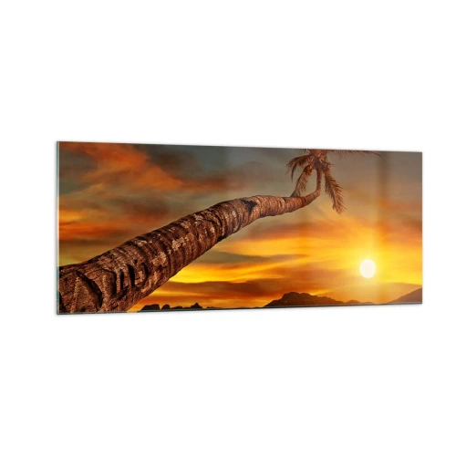 Impression sur verre - Image sur verre - Vacances exotiques, aventure caribéenne - 100x40 cm