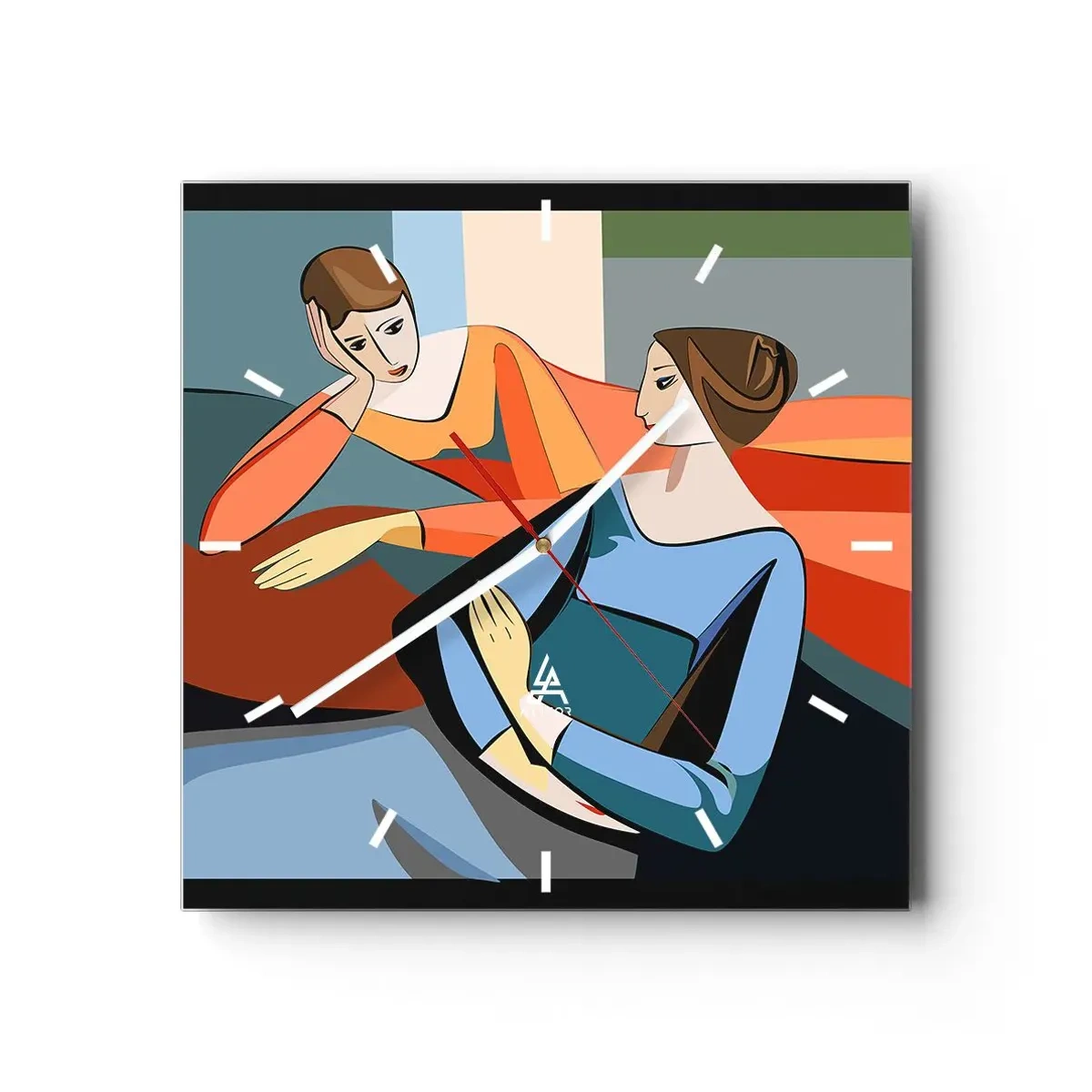 Horloge murale - Pendule murale - Un moment de confiance - 40x40 cm