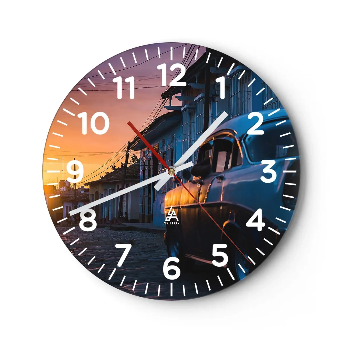 Horloge murale - Pendule murale - Ici, le temps ralentit - 40x40 cm