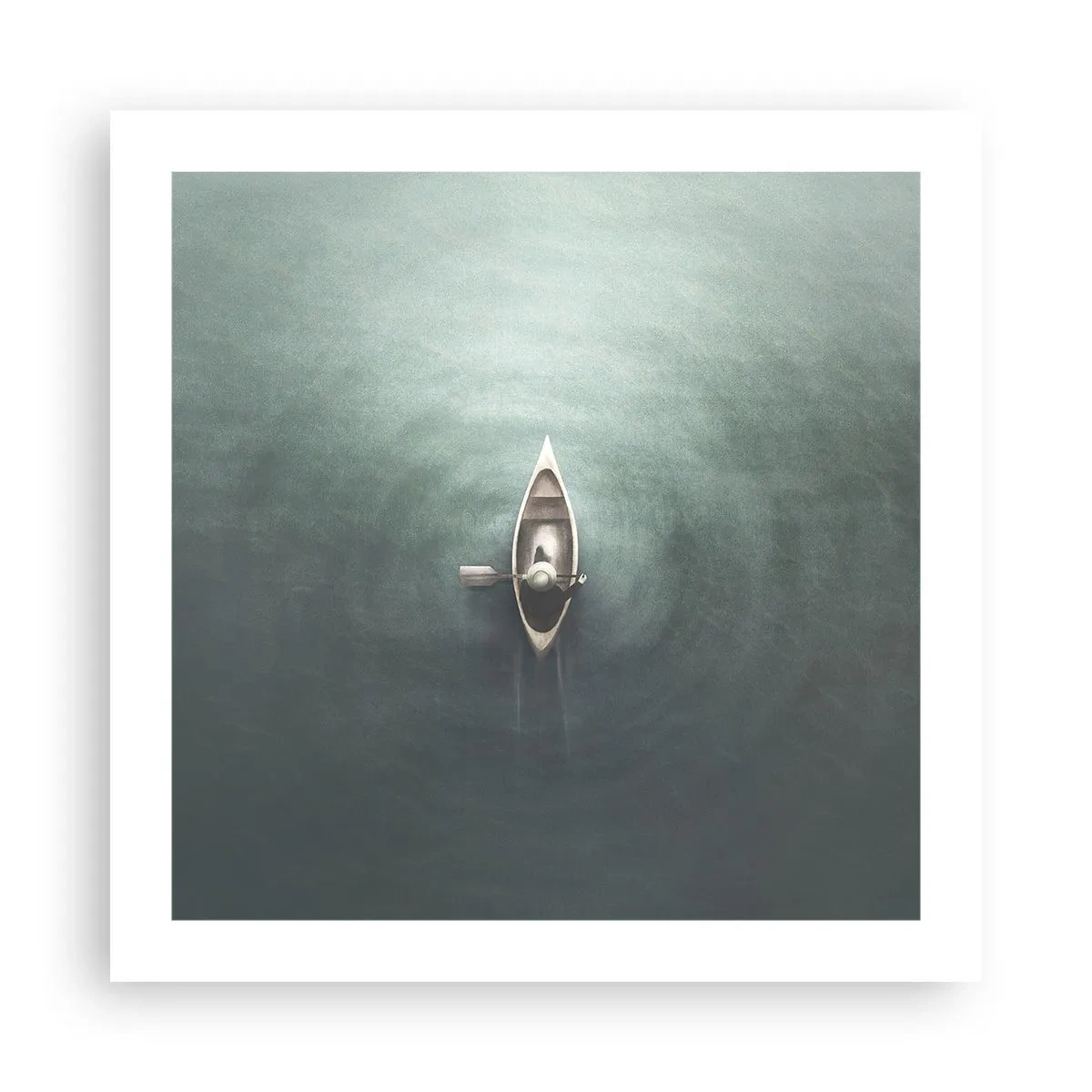 Affiche - Poster - À travers le lac de la lune - 50x50 cm