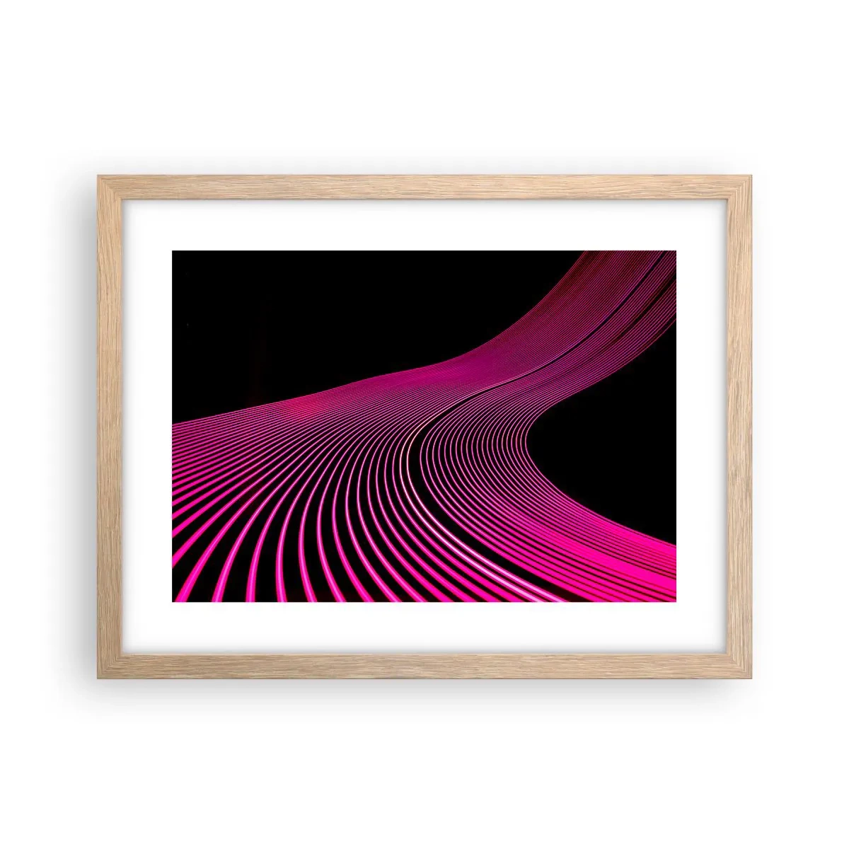 Affiche dans un chêne clair - Poster - Avenue de lumière - 40x30 cm