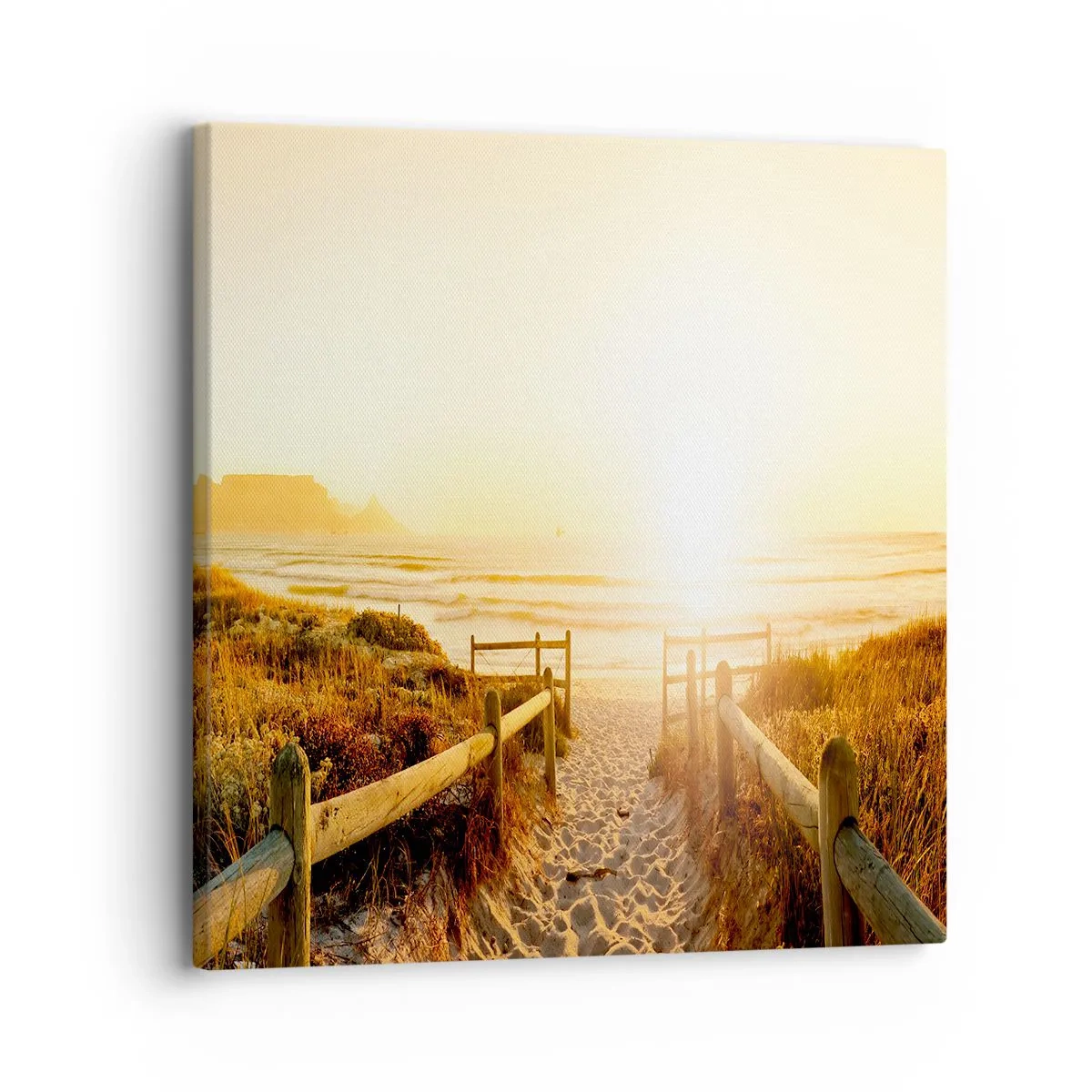 Impression sur toile - Image sur toile - A travers la dune, vers le soleil - 30x30 cm
