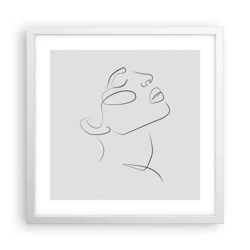 Affiche dans un cadre blanc - Poster - Méandre du rêve - 40x40 cm