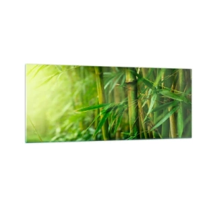Impression sur verre - Image sur verre - Apprenez à connaître le vert lui-même - 100x40 cm