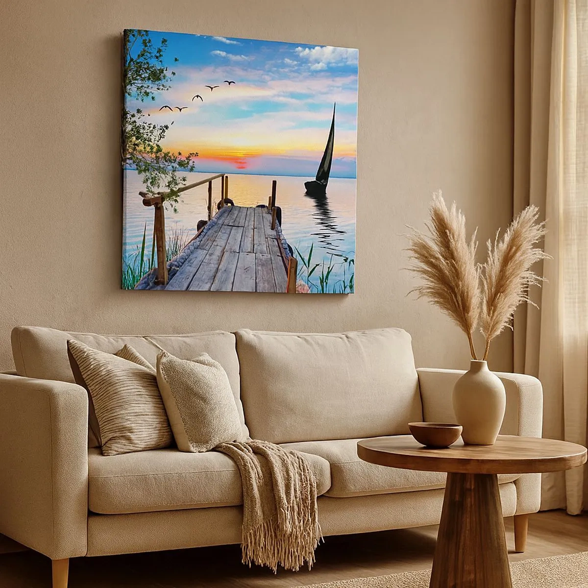 Impression sur toile - Image sur toile - Bonsoir! - 30x30 cm