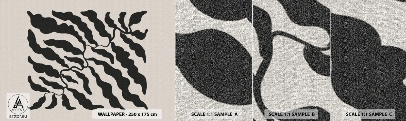 Échantillon de Papier Peint Premium Canvas - La nature du carré - Bohème, Plantes, Morceau - 100x30 cm