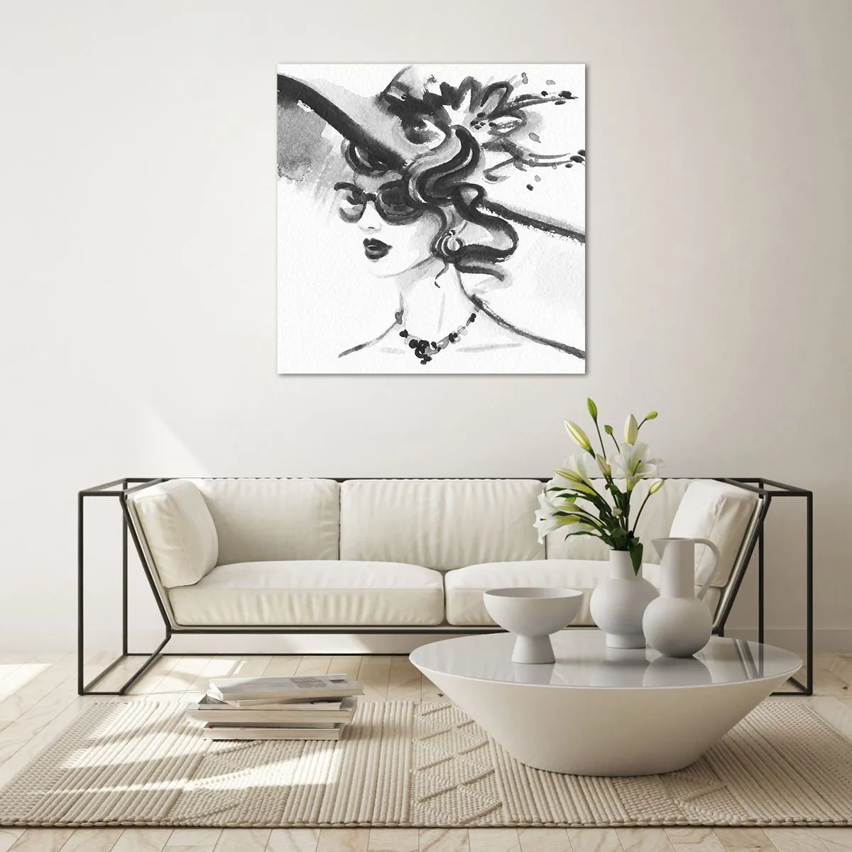 Impression sur verre - Image sur verre - Une dame de caractère - 40x40 cm