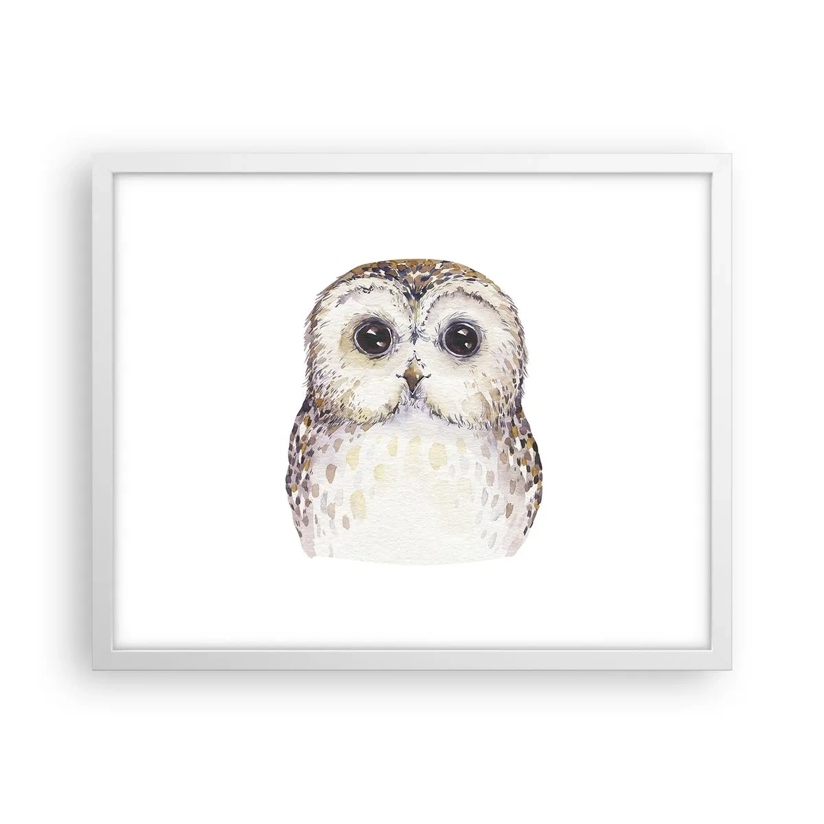 Affiche dans un cadre blanc - Poster - Regarde-moi dans les yeux - 50x40 cm