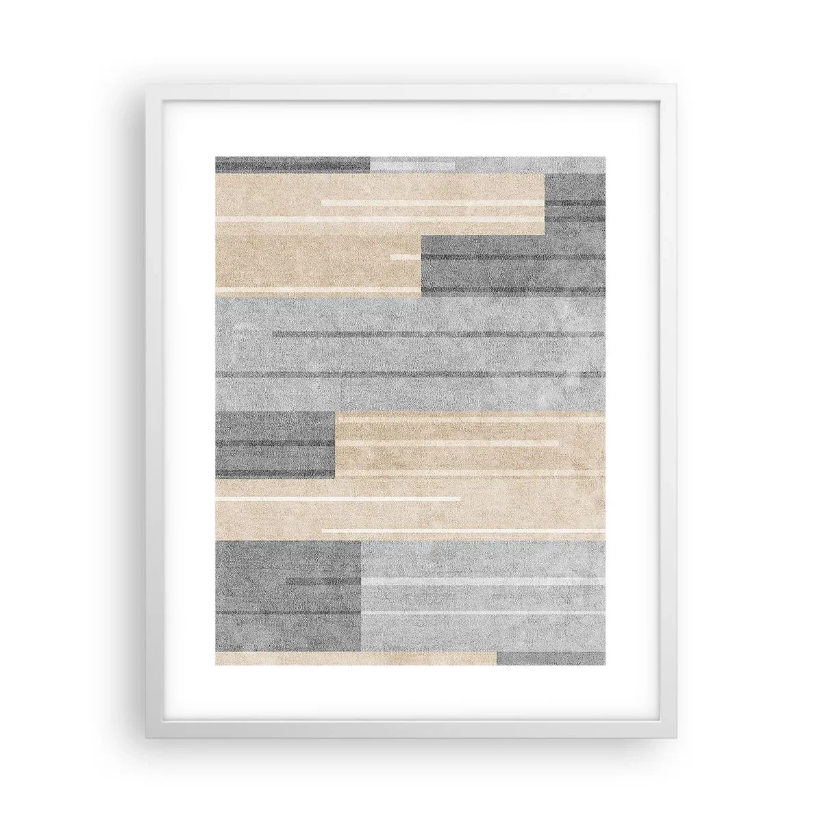 Affiche dans un cadre blanc - Poster - Composition : se tenir droit - 40x50 cm