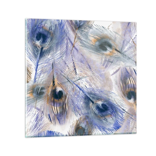 Impression sur verre - Image sur verre - Composition de paon - 60x60 cm