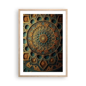 Affiche dans un chêne clair - Poster - Dans une ambiance arabe - 50x70 cm