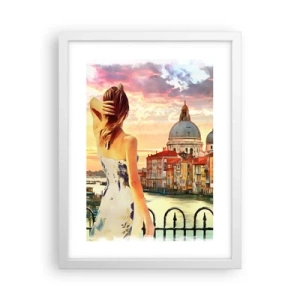 Affiche dans un cadre blanc - Poster - Pour une aventure c'est uniquement dans ... - 30x40 cm