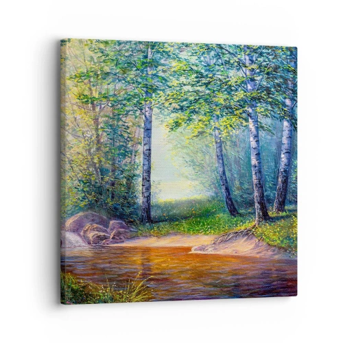 Impression sur toile - Image sur toile - Paysage idyllique - 30x30 cm