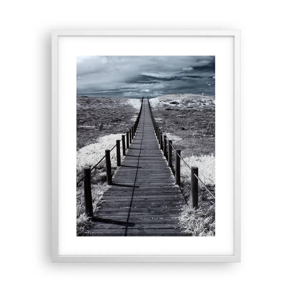 Affiche dans un cadre blanc - Poster - Jusqu'au rivage - 40x50 cm