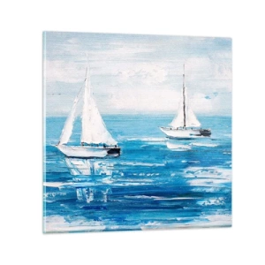 Impression sur verre - Image sur verre - Avec un ami à mes côtés - 30x30 cm
