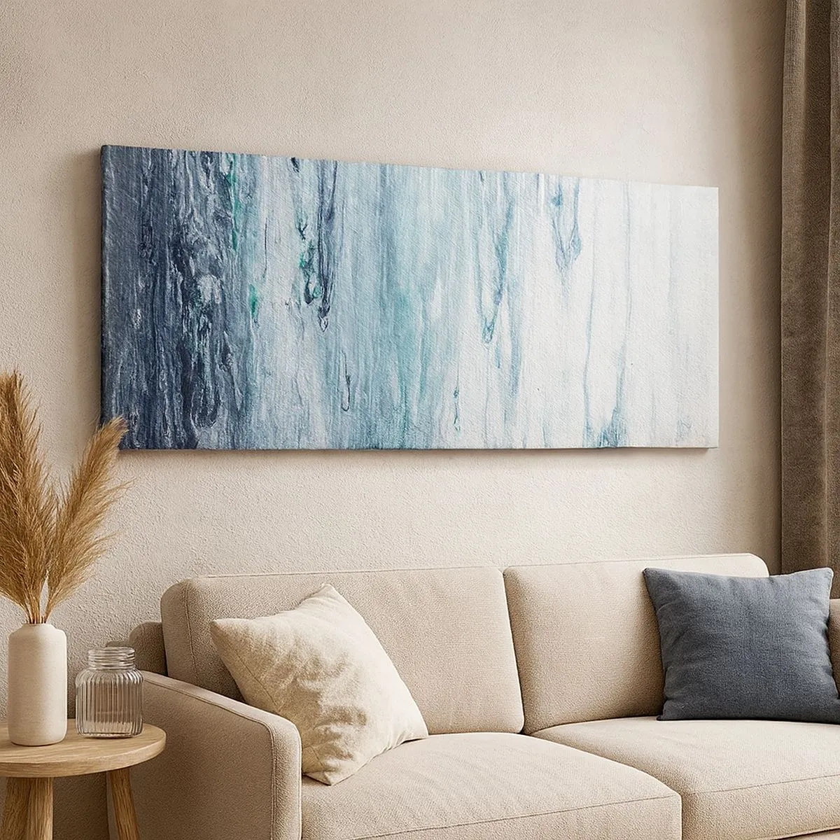 Impression sur toile - Image sur toile - Une glace bleue - 100x40 cm