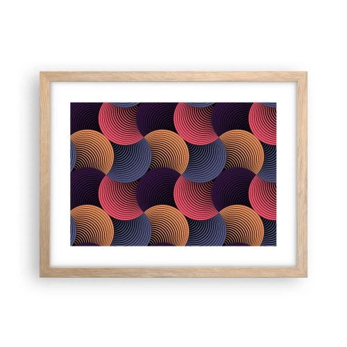 Affiche dans un chêne clair - Poster - Dans un rythme circulaire - 40x30 cm