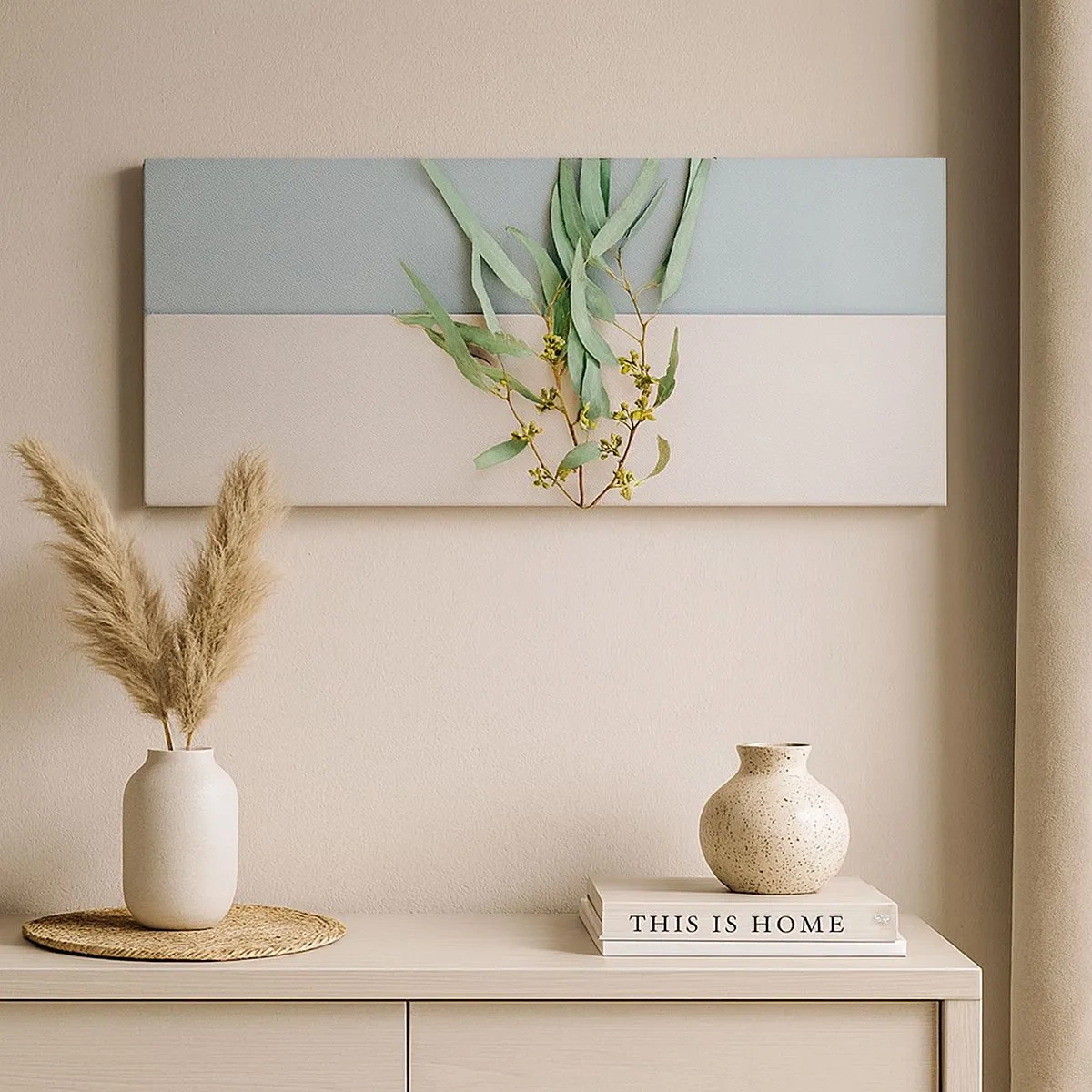 Impression sur toile - Image sur toile - Subtilité pastel - 100x40 cm