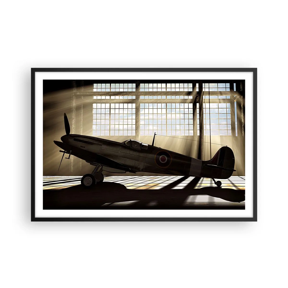 Affiche dans un cadre noir - Poster - Le repos du guerrier - 91x61 cm