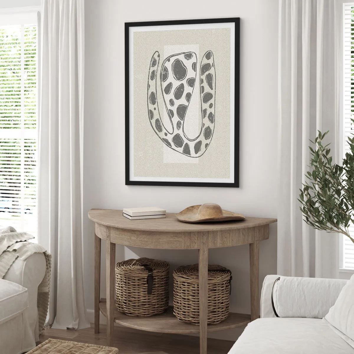 Affiche dans un cadre noir - Poster - Une étrange créature - 40x50 cm