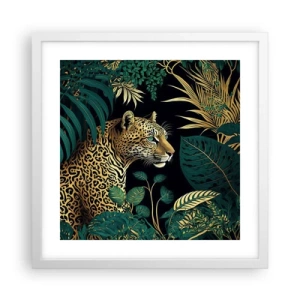 Affiche dans un cadre blanc - Poster - Un hôte dans la jungle - 40x40 cm
