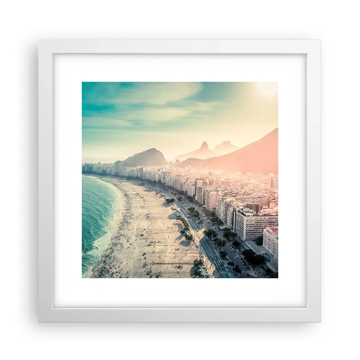 Affiche dans un cadre blanc - Poster - Vacances éternelles à Rio - 30x30 cm
