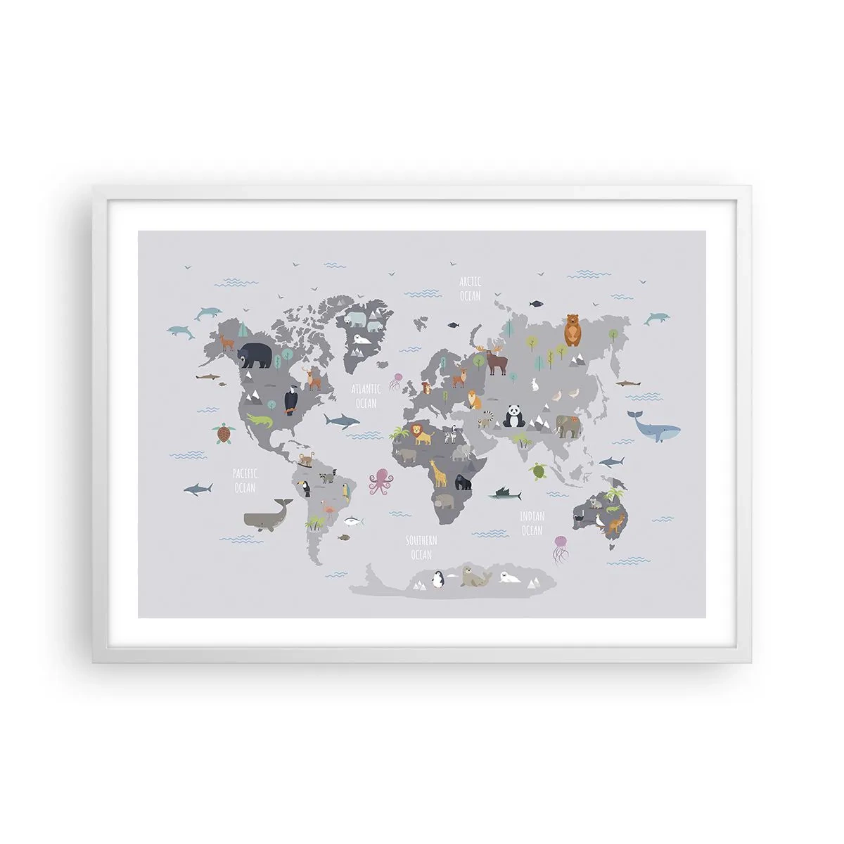 Affiche dans un cadre blanc - Poster - Dis-moi d'où tu viens... - 70x50 cm