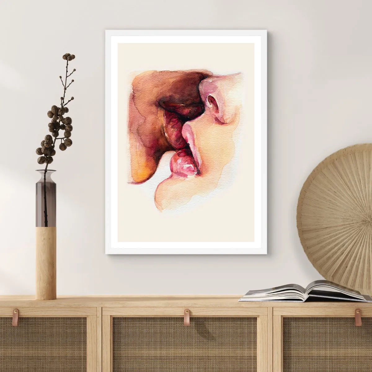 Affiche dans un cadre blanc - Poster - Comme le jour et la nuit, la terre et le ciel - 61x91 cm