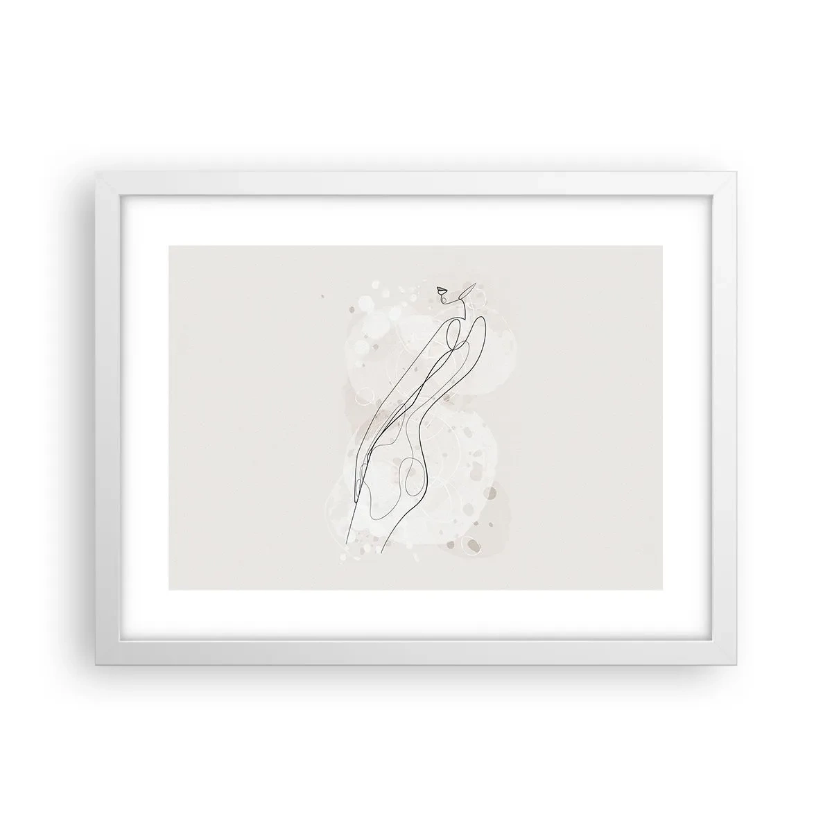 Affiche dans un cadre blanc - Poster - Trompe l'oeil - 40x30 cm